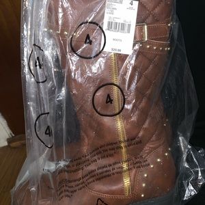 BRAND NEW Kids Size 4 Brown Knee Boots